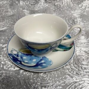 Stechcol Gracie China By Coastline Imports Teacup and Saucer Set